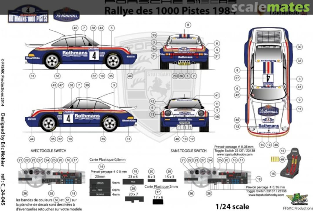 Boxart Porsche 911 SC RS "Rothmans" C 24-045 FFSMC Productions Boxart Porsche 911 SC RS "Rothmans" C 24-045 FFSMC Productions