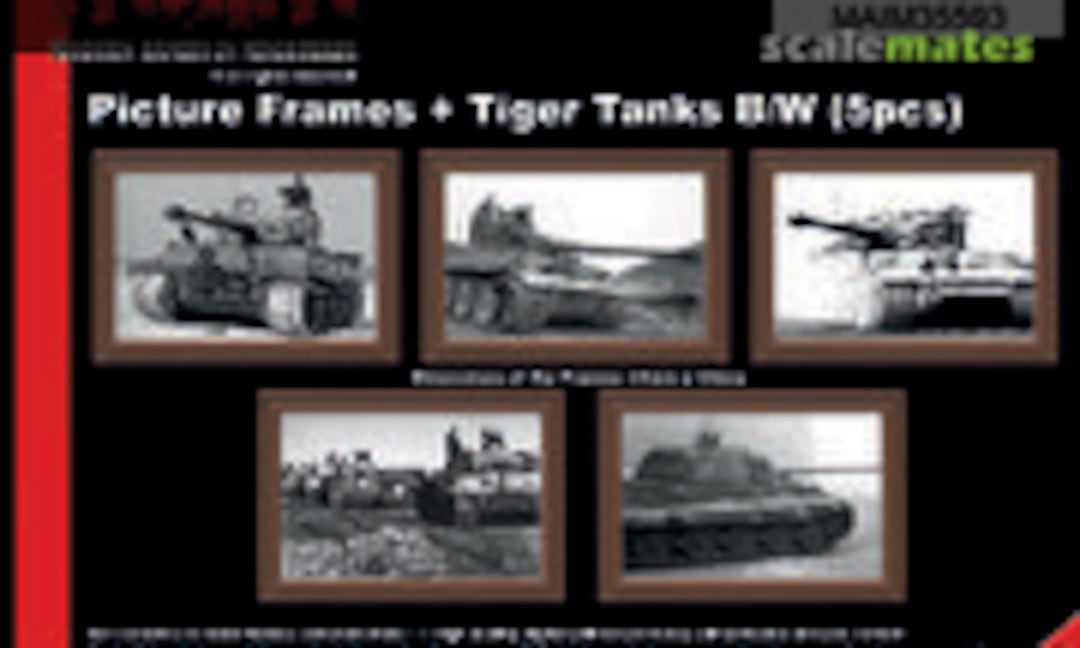 No Picture Frames + German Tiger Tanks black/white (5pcs) / Uniscale (MAiM MAIM35593)