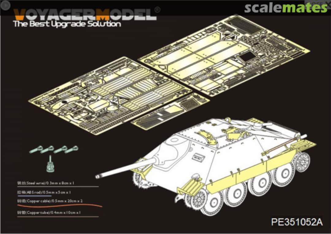 Boxart WWII German Sd.Kfz.138/2 Hetzer Tank Destroyer Early Version PE351052A Voyager Model Boxart WWII German Sd.Kfz.138/2 Hetzer Tank Destroyer Early Version PE351052A Voyager Model