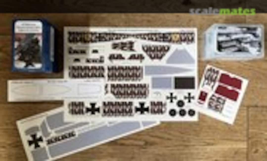 1:32 "Blue Max" Fokker DR.I hand-painted movie lozenge decals and 3d printed conversion set "Willi von Klugermann" (Aviattic ATT32339) ATT32339