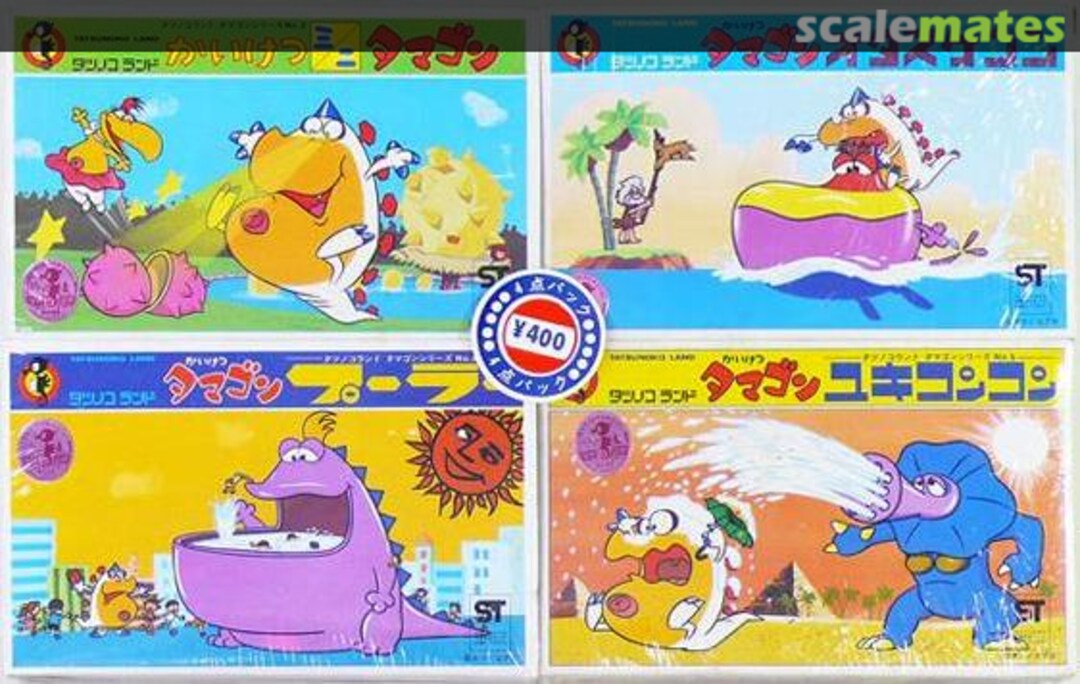 Boxart Tamagon Series 4 pcs set B-556-80 - B-559-80 Tatsunoko Land Boxart Tamagon Series 4 pcs set B-556-80 - B-559-80 Tatsunoko Land