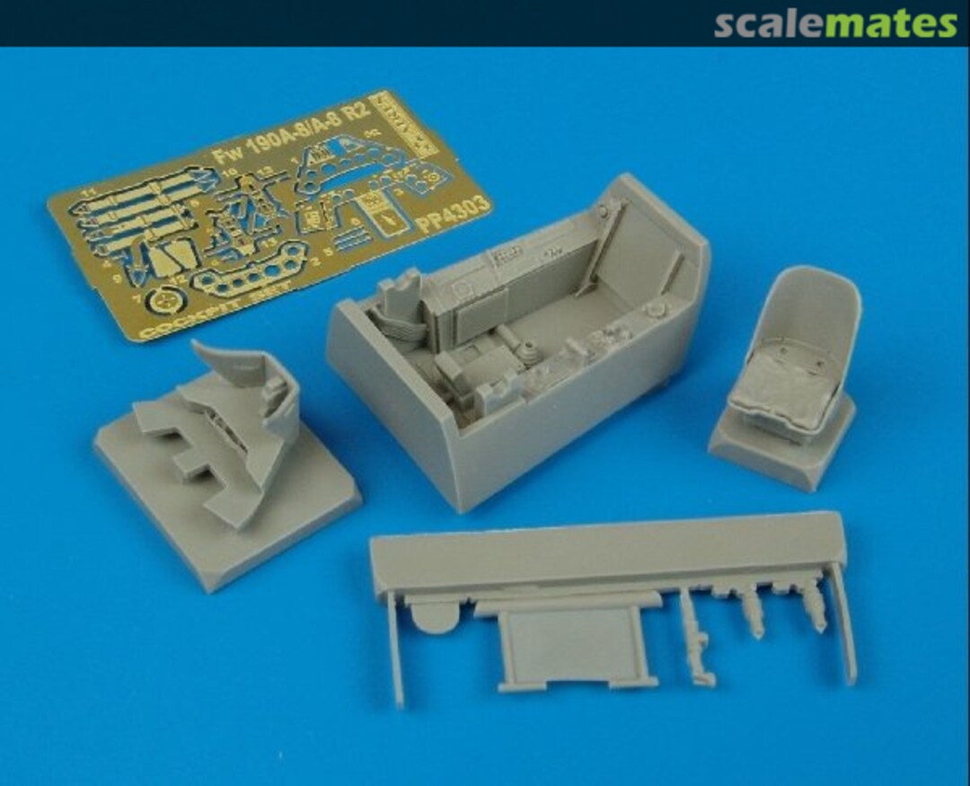 Boxart Fw 190A-8/A-8 R2 cockpit set 4303 Aires Boxart Fw 190A-8/A-8 R2 cockpit set 4303 Aires