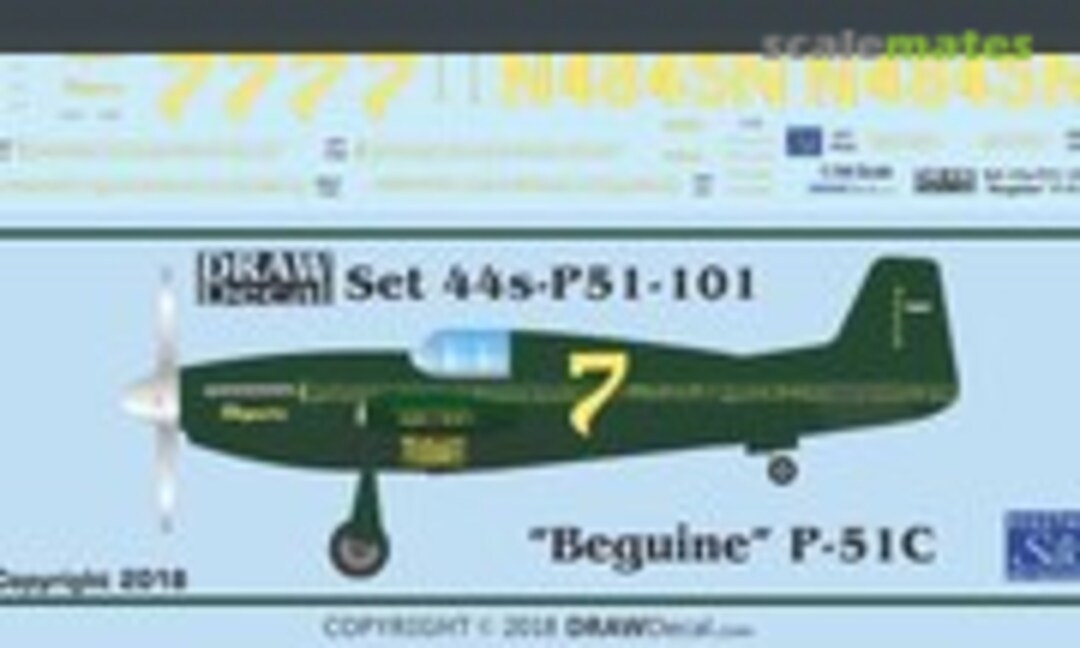1:144 P-51C “Beguine” (Draw Decal 44-P51-101) 44-P51-101