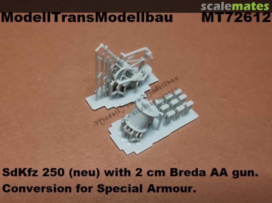 Contents SdKfz 250 neu with 2cm Breda AA gun MT72612 Modell Trans Modellbau Contents SdKfz 250 neu with 2cm Breda AA gun MT72612 Modell Trans Modellbau