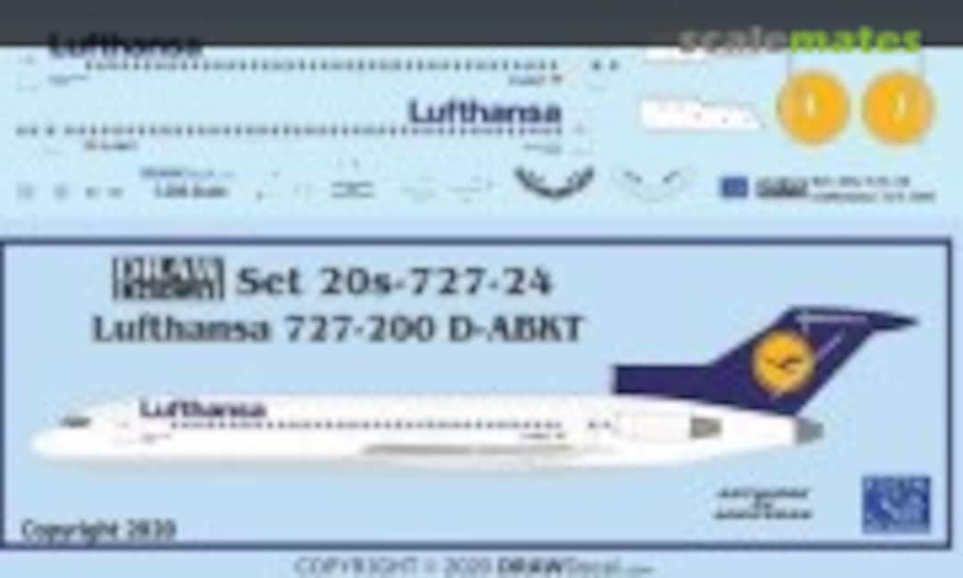 1:200 Lufthansa Late Scheme 727-200 (Draw Decal 20-727-24) 20-727-24