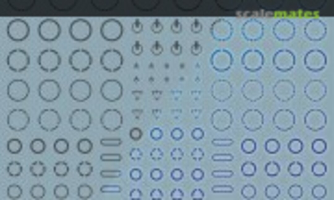 No GM Line Decal No.9 Circle & One Point #1 Dark Gray & Neon Blue (MYK Design GM-854) GM-854