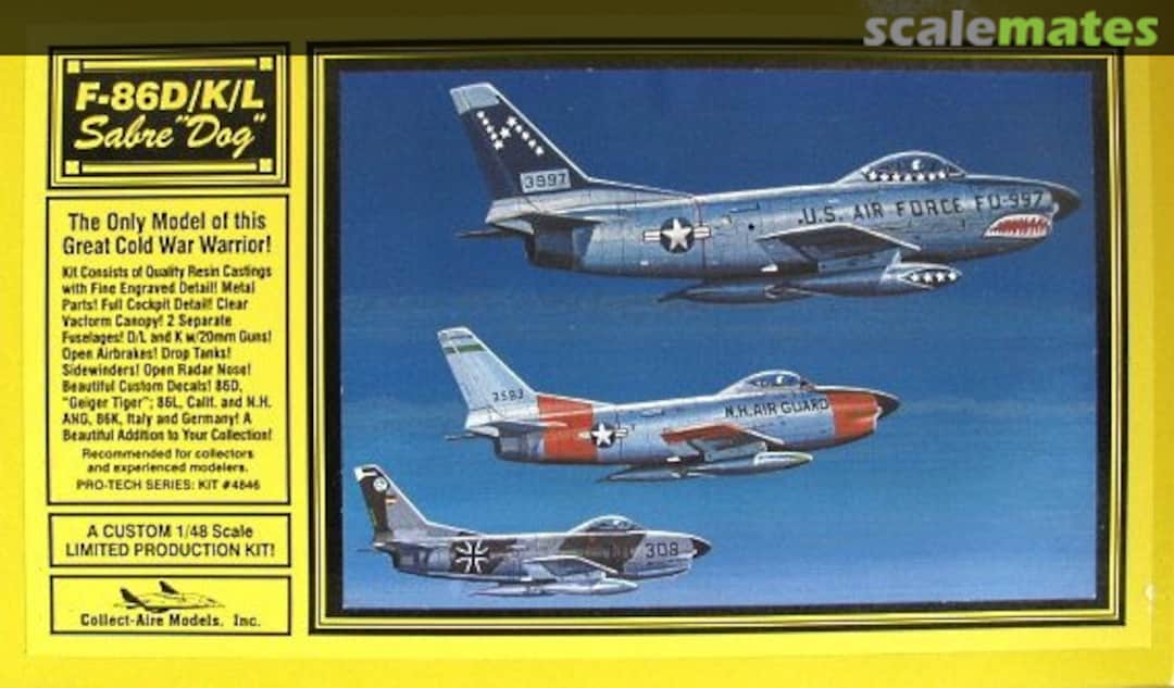 Boxart F-86D/K/L Sabre Dog 4846 Collect-Aire Models Boxart F-86D/K/L Sabre Dog 4846 Collect-Aire Models