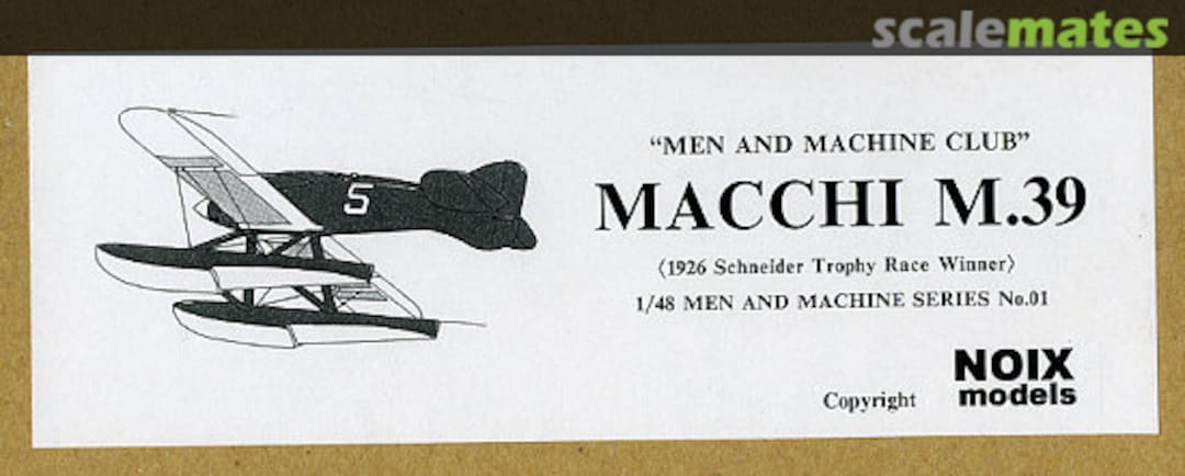 Boxart Macchi M.39 48-01 NOIX Models Boxart Macchi M.39 48-01 NOIX Models