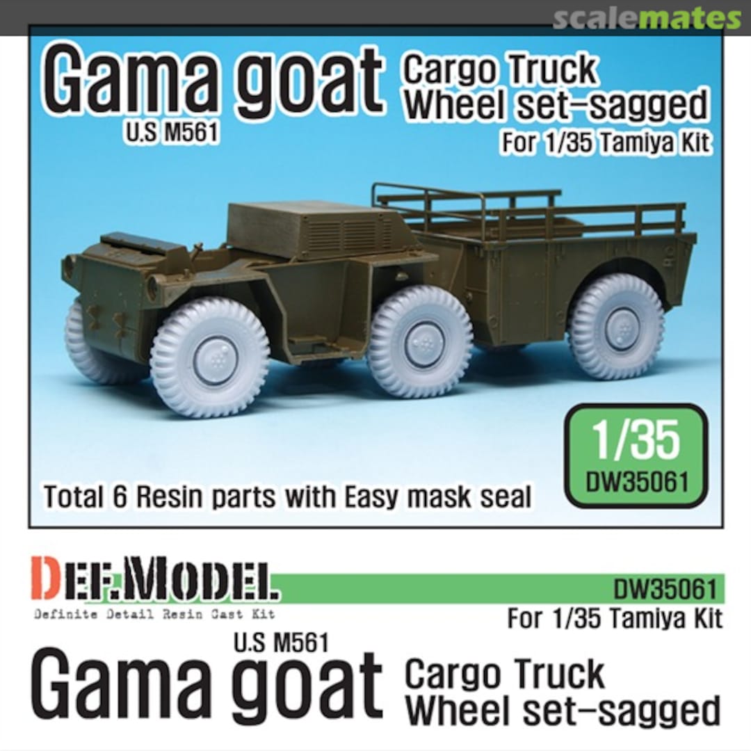 Boxart US M561 Gama Goat Sagged Wheel Set (Tamiya) DW35061 Def.Model Boxart US M561 Gama Goat Sagged Wheel Set (Tamiya) DW35061 Def.Model