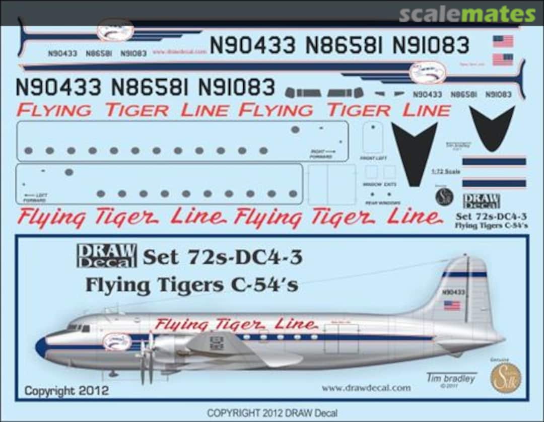Boxart Flying Tigers C-54's 72-DC4-3 Draw Decal Boxart Flying Tigers C-54's 72-DC4-3 Draw Decal