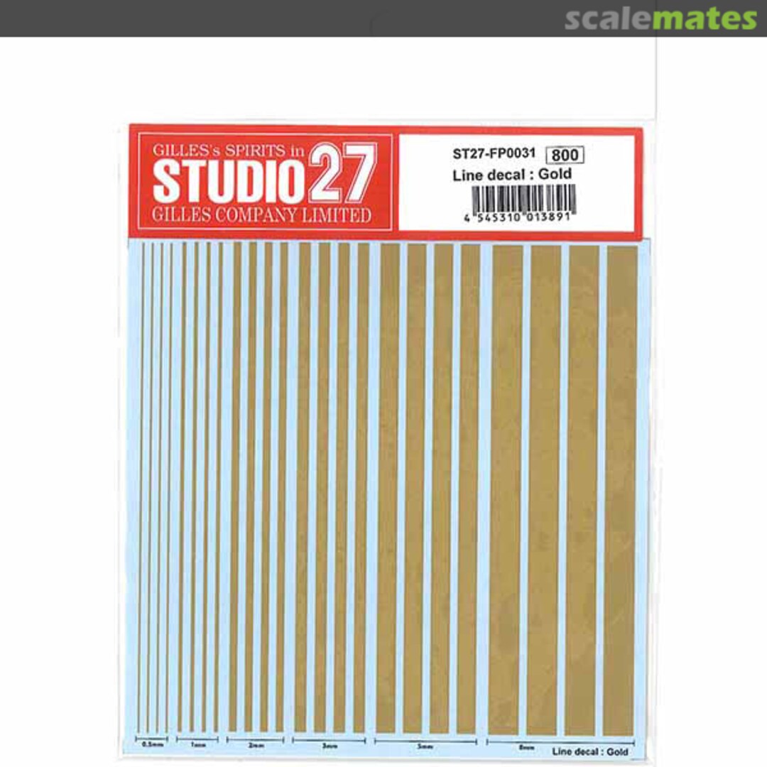 Boxart Line Decal: Gold ST27-FP0031 Studio27