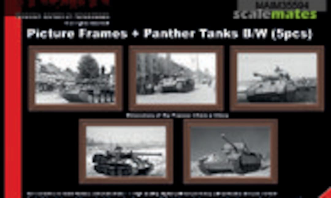 Picture Frames + German Panther Tanks black/white (5pcs) / Uniscale (MAiM MAIM35594)