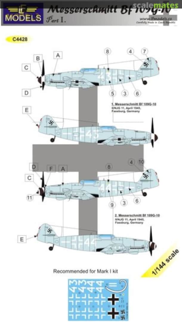 Boxart Messerschmitt Bf.109G-10 part 1 C4428 LF Models Boxart Messerschmitt Bf.109G-10 part 1 C4428 LF Models