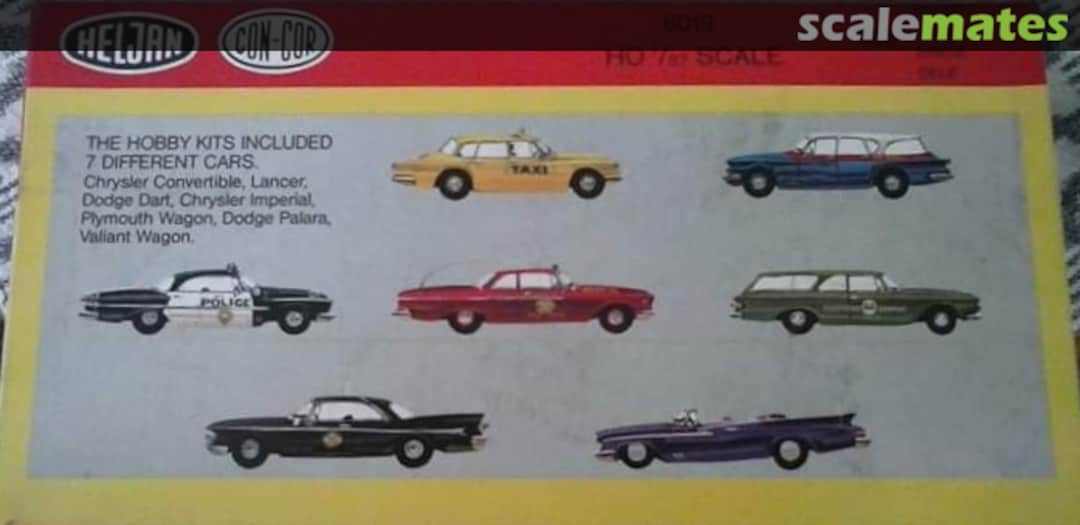 Boxart 7 Miniature Convert-A-Car Kits  Heljan