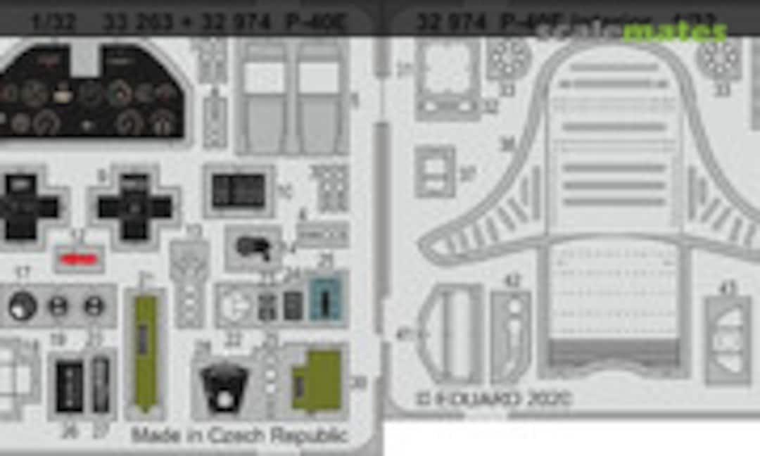 1:32 P-40E interior TRUMPETER (Eduard 32974) 32974