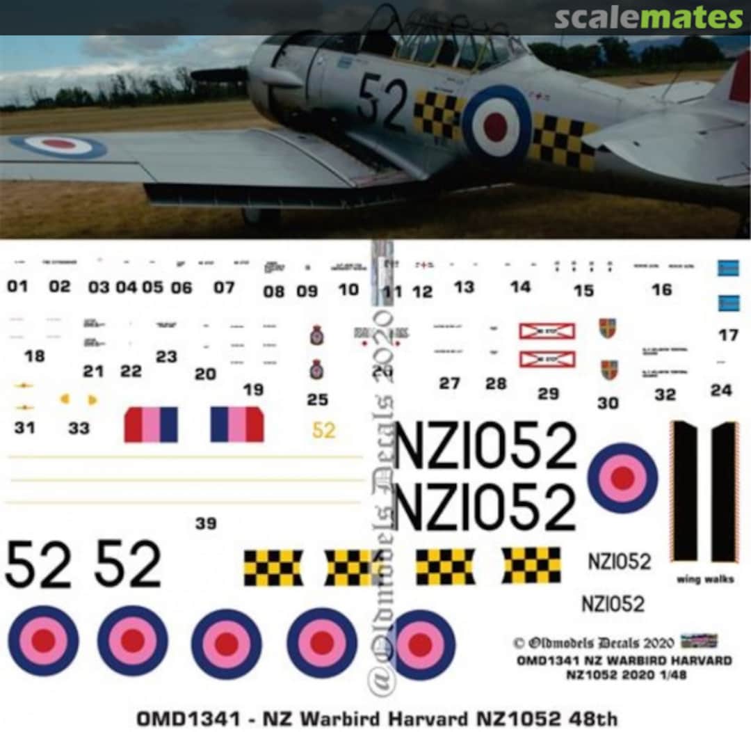 Boxart Warbird - Harvard NZ1052 OMD1341 Oldmodels Decals Boxart Warbird - Harvard NZ1052 OMD1341 Oldmodels Decals