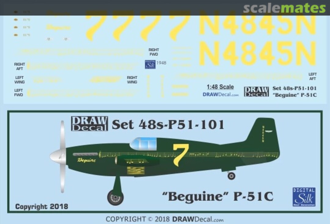 Boxart P-51C “Beguine” 48-P51-101 Draw Decal Boxart P-51C “Beguine” 48-P51-101 Draw Decal
