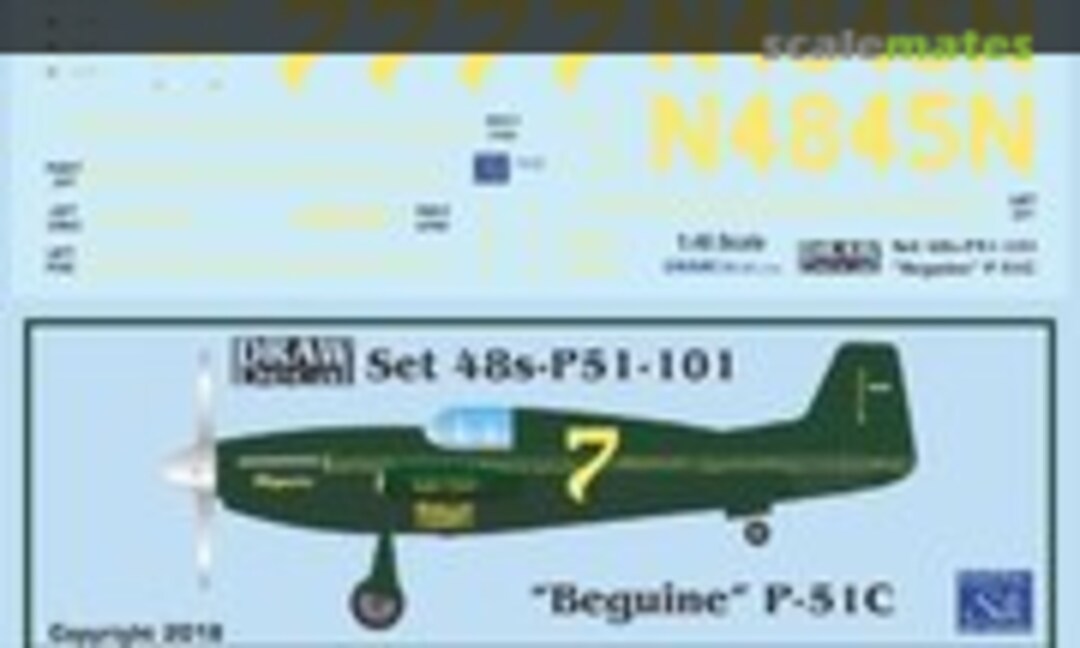 1:48 P-51C “Beguine” (Draw Decal 48-P51-101) 48-P51-101