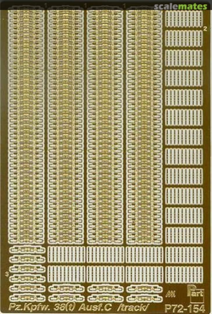 Boxart Pz.Kpfw.38(t)Ausf.C tracks P72-154 Part Boxart Pz.Kpfw.38(t)Ausf.C tracks P72-154 Part
