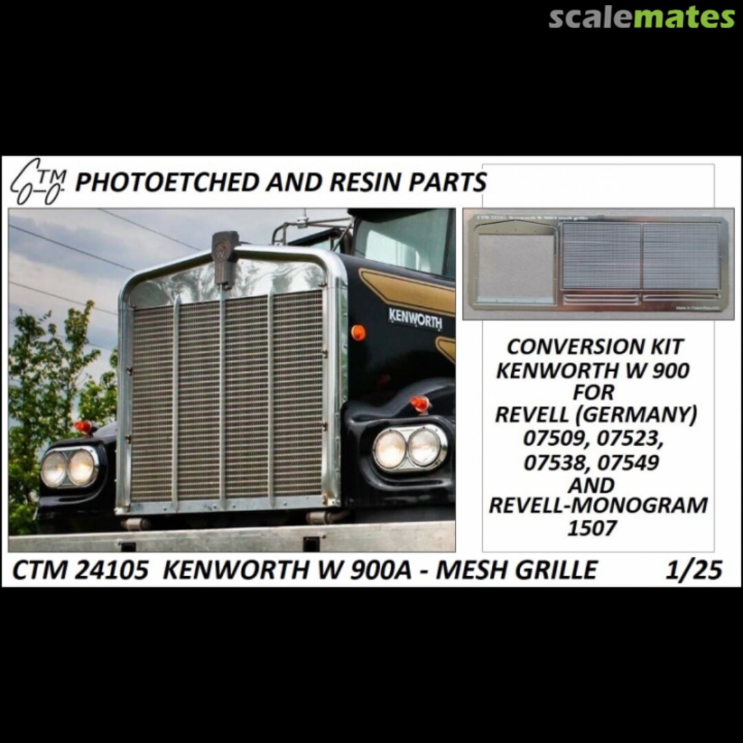Boxart Kenworth W900a Mesh Grille CTM 24105 Czech Truck Model Boxart Kenworth W900a Mesh Grille CTM 24105 Czech Truck Model