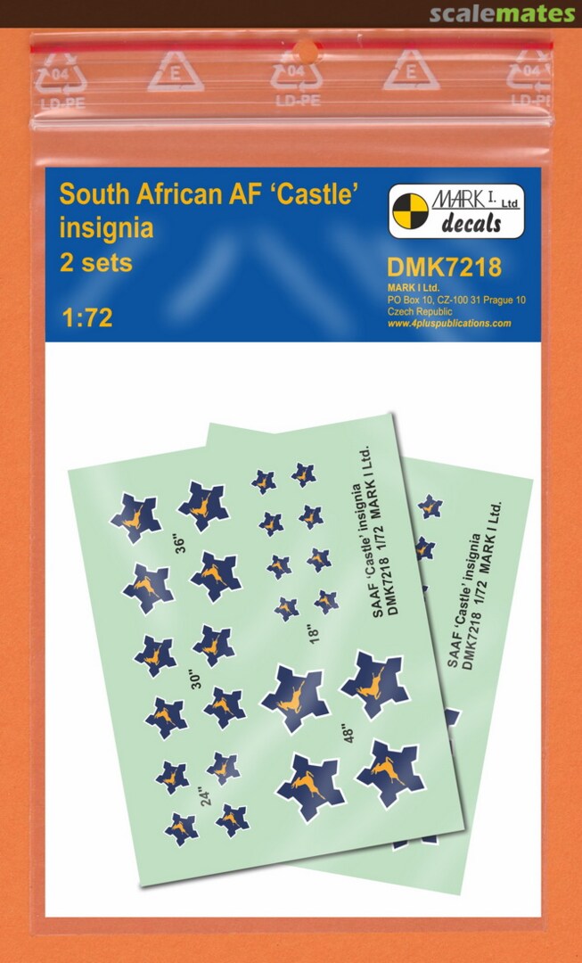 Boxart SAAF ‘Springbok and Castle’ Insignia (1958-81) DMK7218 Mark I Boxart SAAF ‘Springbok and Castle’ Insignia (1958-81) DMK7218 Mark I