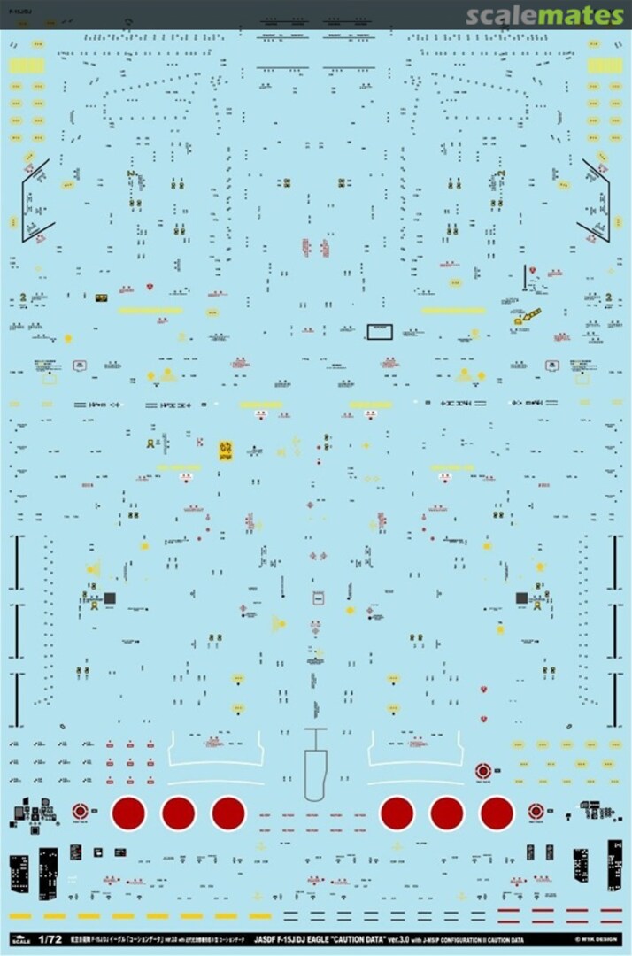 Boxart JASDF F-15J/DJ Eagle Caution Data Ver.3.0 with MSIP Configuration II Aircraft 07022 MYK Design Boxart JASDF F-15J/DJ Eagle Caution Data Ver.3.0 with MSIP Configuration II Aircraft 07022 MYK Design
