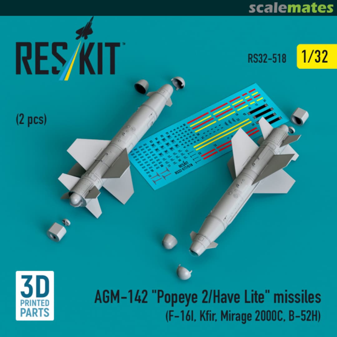 Boxart AGM-142 Popeye 2/Have Lite missiles (2 pcs) RS32-0518 ResKit Boxart AGM-142 Popeye 2/Have Lite missiles (2 pcs) RS32-0518 ResKit