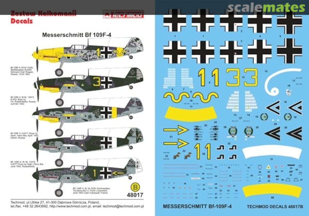 Boxart Messerschmitt Bf 109 F-4 48017 Techmod Boxart Messerschmitt Bf 109 F-4 48017 Techmod
