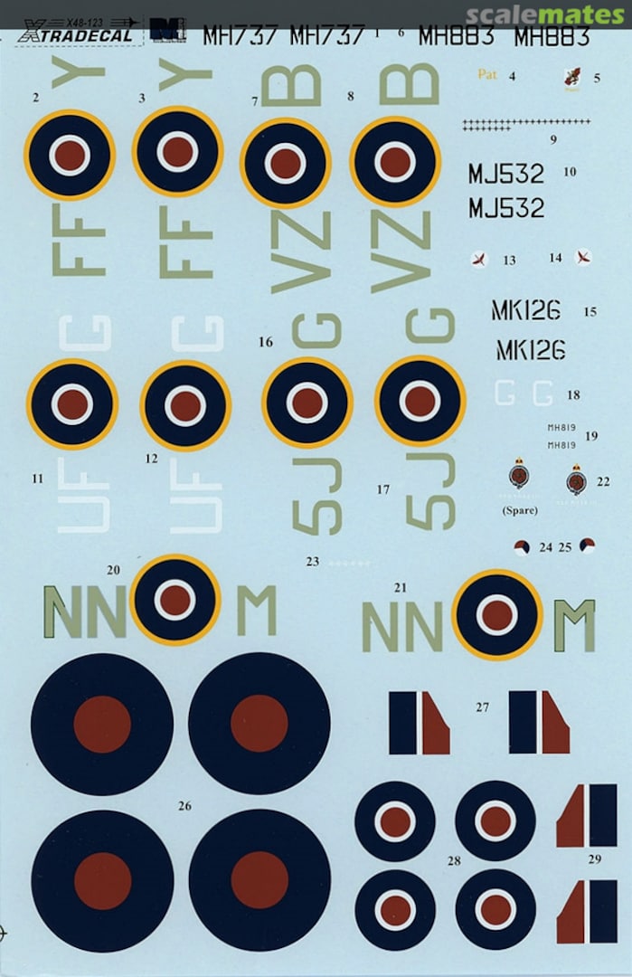 Boxart Supermarine Spitfire Mk IXc X48-123 Xtradecal Boxart Supermarine Spitfire Mk IXc X48-123 Xtradecal