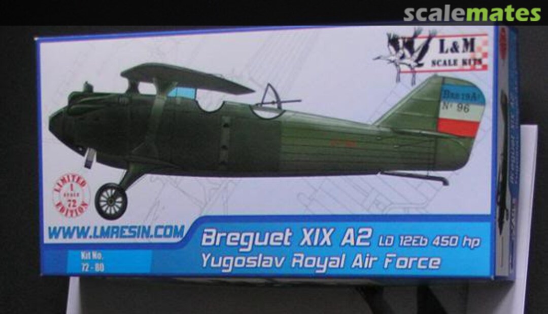 Boxart Breguet XIX A2 LO 12 Eb 450 hp 72-80 L&M Resin Kits Boxart Breguet XIX A2 LO 12 Eb 450 hp 72-80 L&M Resin Kits