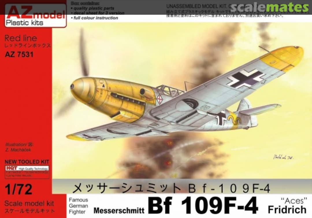 Boxart Messerschmitt Bf 109F-4 AZ7531 AZmodel Boxart Messerschmitt Bf 109F-4 AZ7531 AZmodel