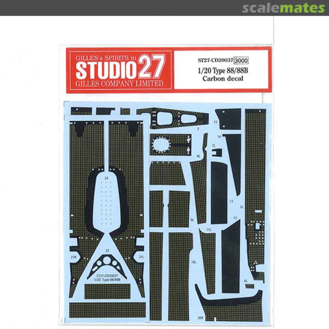Boxart Lotus 88/88B Carbon Decal ST27-CD20037 Studio27