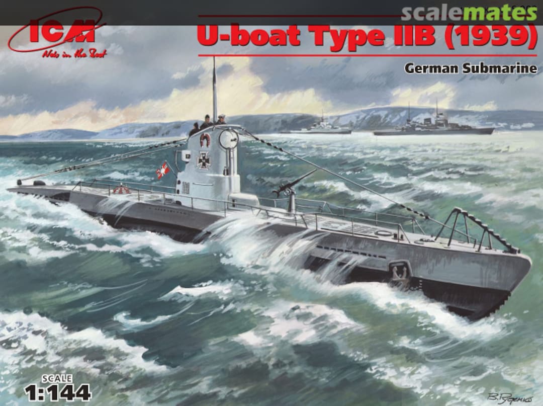 Boxart U-Boat Type IIB (1939) S.009 ICM Boxart U-Boat Type IIB (1939) S.009 ICM