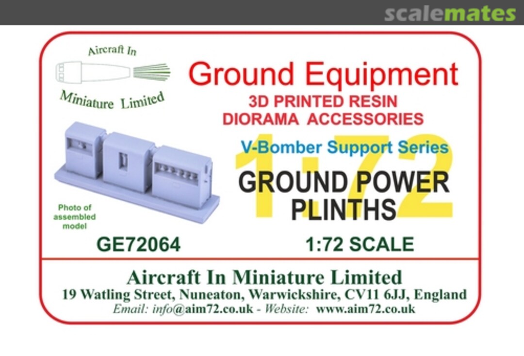 Boxart Ground Power Plinths GE72064 Aircraft In Miniature Ltd Boxart Ground Power Plinths GE72064 Aircraft In Miniature Ltd