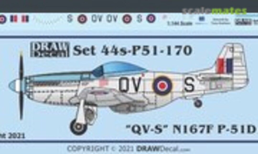 1:144 “QV-S” N167F P-51D (Draw Decal 44-P51-170) 44-P51-170