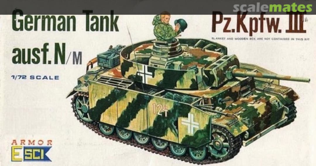 Boxart Pz.Kpfw. III Ausf. N/M 8021 ESCI Boxart Pz.Kpfw. III Ausf. N/M 8021 ESCI