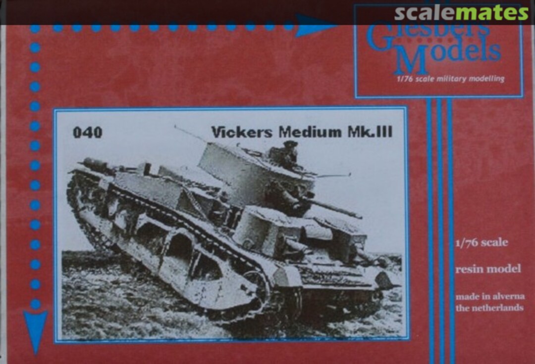 Boxart Vickers Medium Mk.III 040 Giesbers Models Boxart Vickers Medium Mk.III 040 Giesbers Models