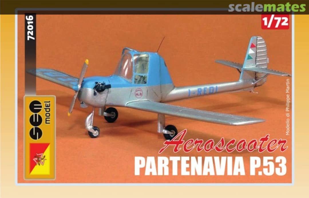 Boxart Partenavia P.53 72018 Sem Model Boxart Partenavia P.53 72018 Sem Model