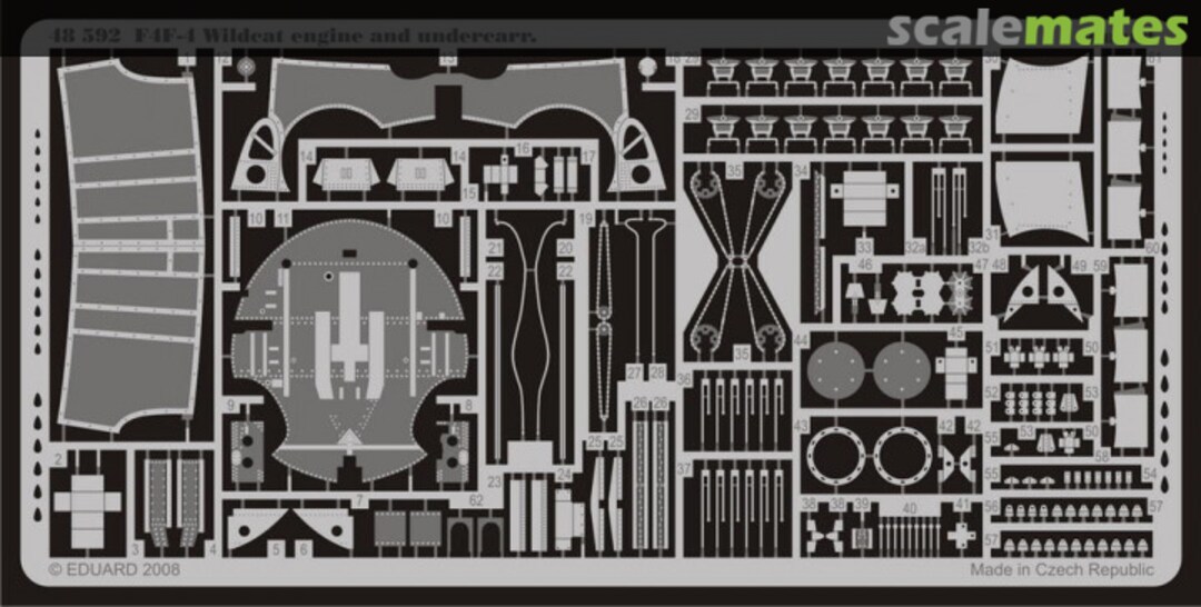 Boxart F4F-4 engine and undercarr. 48592 Eduard Boxart F4F-4 engine and undercarr. 48592 Eduard