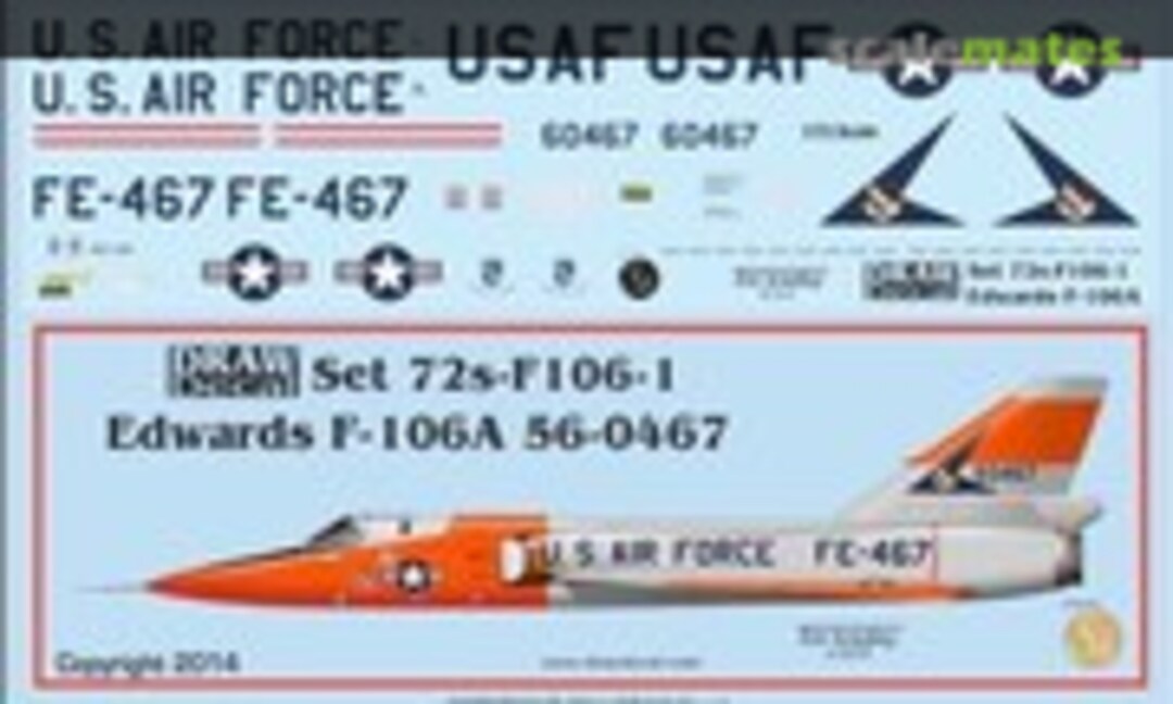 1:72 Edwards F-106A (Draw Decal 72-F106-1) 72-F106-1