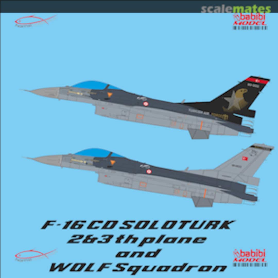 Boxart F-16 Fighting Falcon SoloTurk #2 & #3 and Wolf Squadron DDT-01014 Babibi model Boxart F-16 Fighting Falcon SoloTurk #2 & #3 and Wolf Squadron DDT-01014 Babibi model