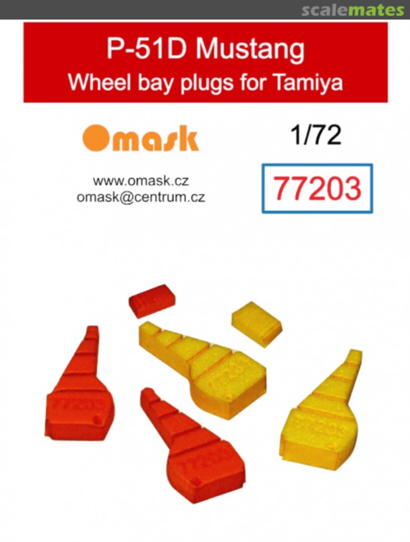 Boxart P-51D Mustang wheel bay plugs 77203 Omask Boxart P-51D Mustang wheel bay plugs 77203 Omask