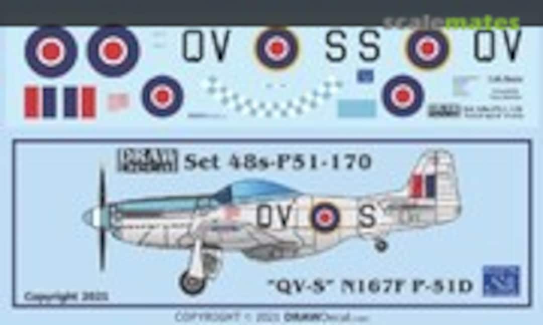 1:48 “QV-S” N167F P-51D (Draw Decal 48-P51-170) 48-P51-170