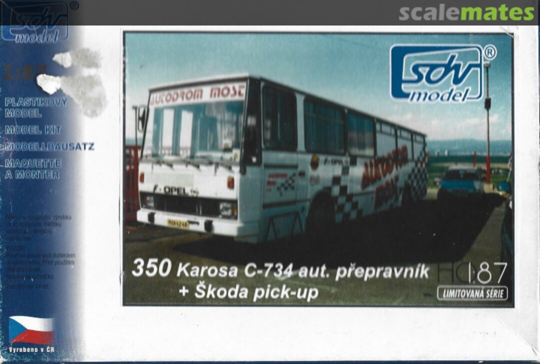 Boxart Karosa C-734 Auto Transporter & Skoda Pick-Up 350 SDV Model Boxart Karosa C-734 Auto Transporter & Skoda Pick-Up 350 SDV Model