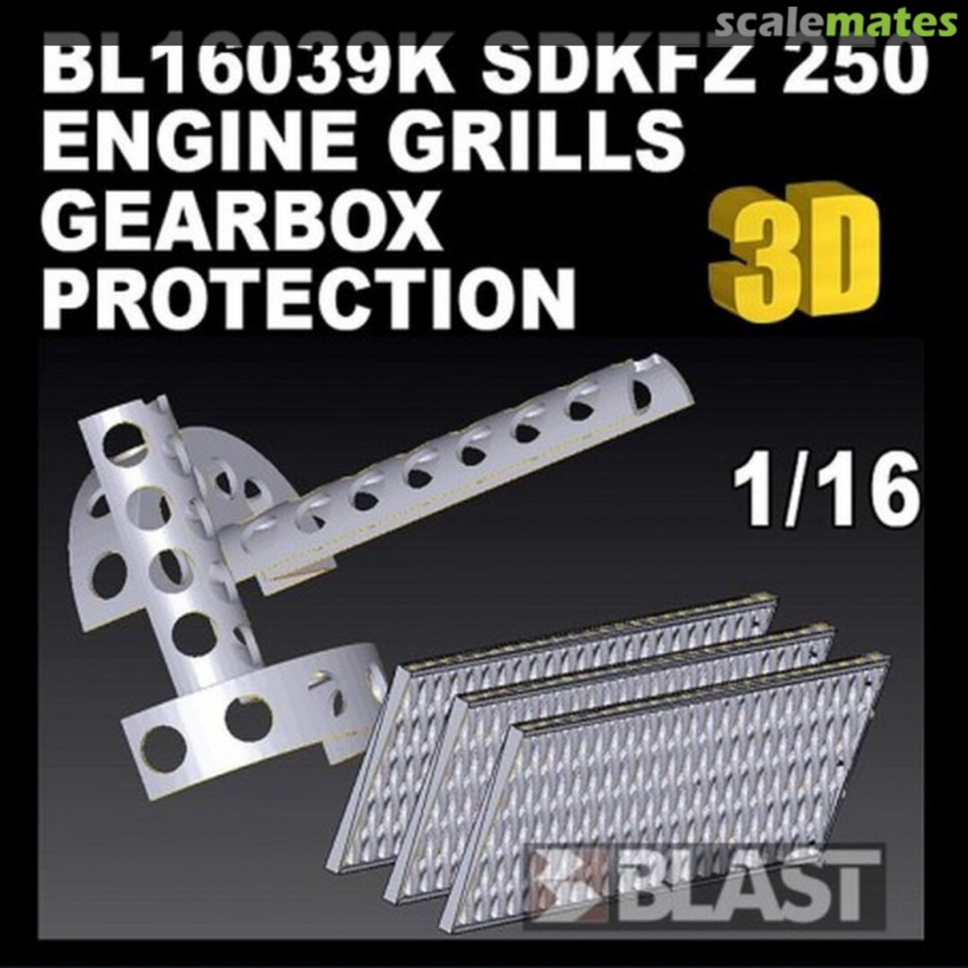Boxart Sd.Kfz. 250 Engine Grills and Gearbox Protection BL16039K Blast Models Boxart Sd.Kfz. 250 Engine Grills and Gearbox Protection BL16039K Blast Models