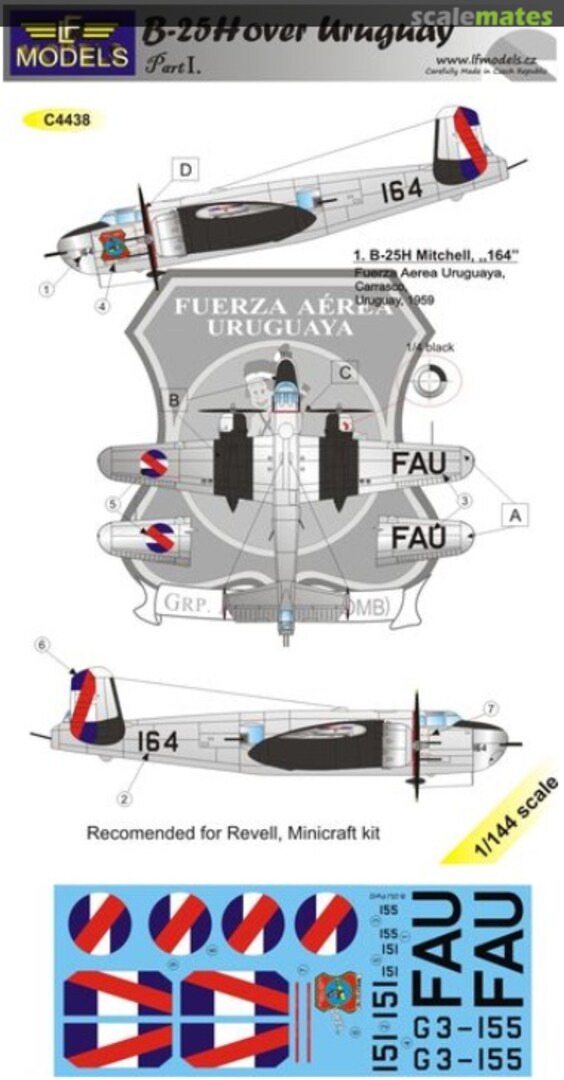 Boxart North-American B-25H Mitchell over Uruguay part 1 C4438 LF Models