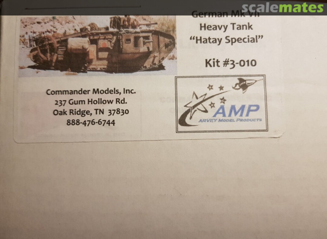 Boxart German Mk VII Heavy Tank 3-010 Arvey Model Products Boxart German Mk VII Heavy Tank 3-010 Arvey Model Products