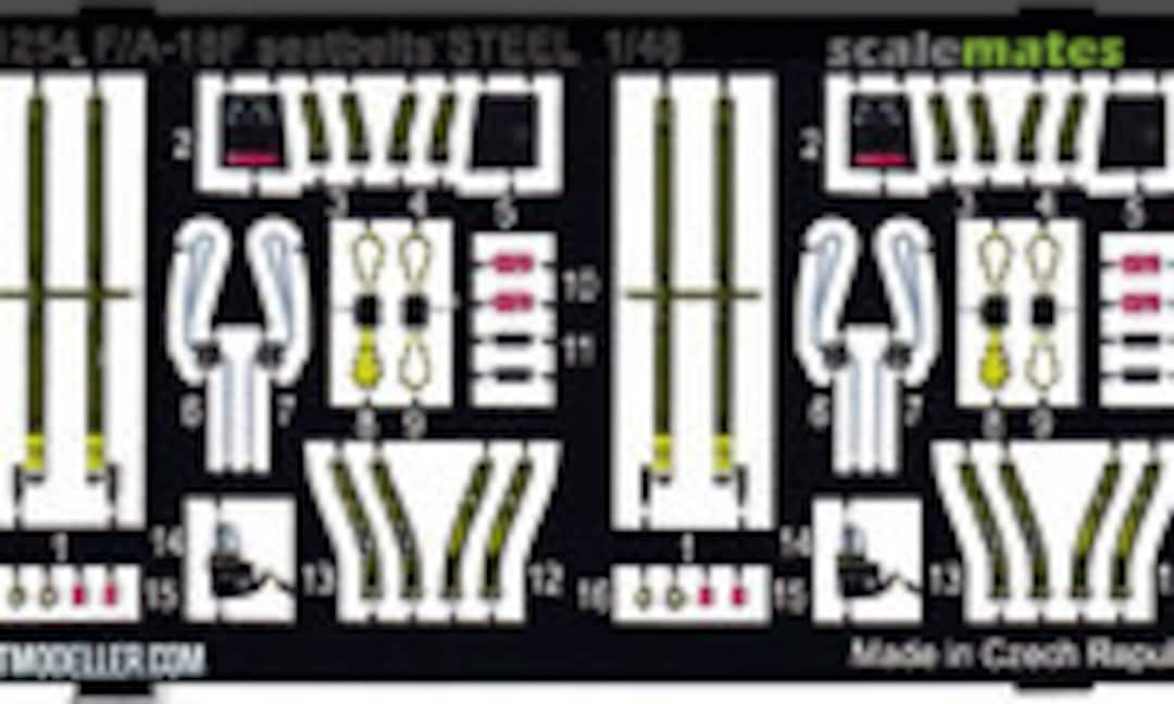 1:48 F/A-18F seatbelts STEEL (Eduard FE1254) FE1254