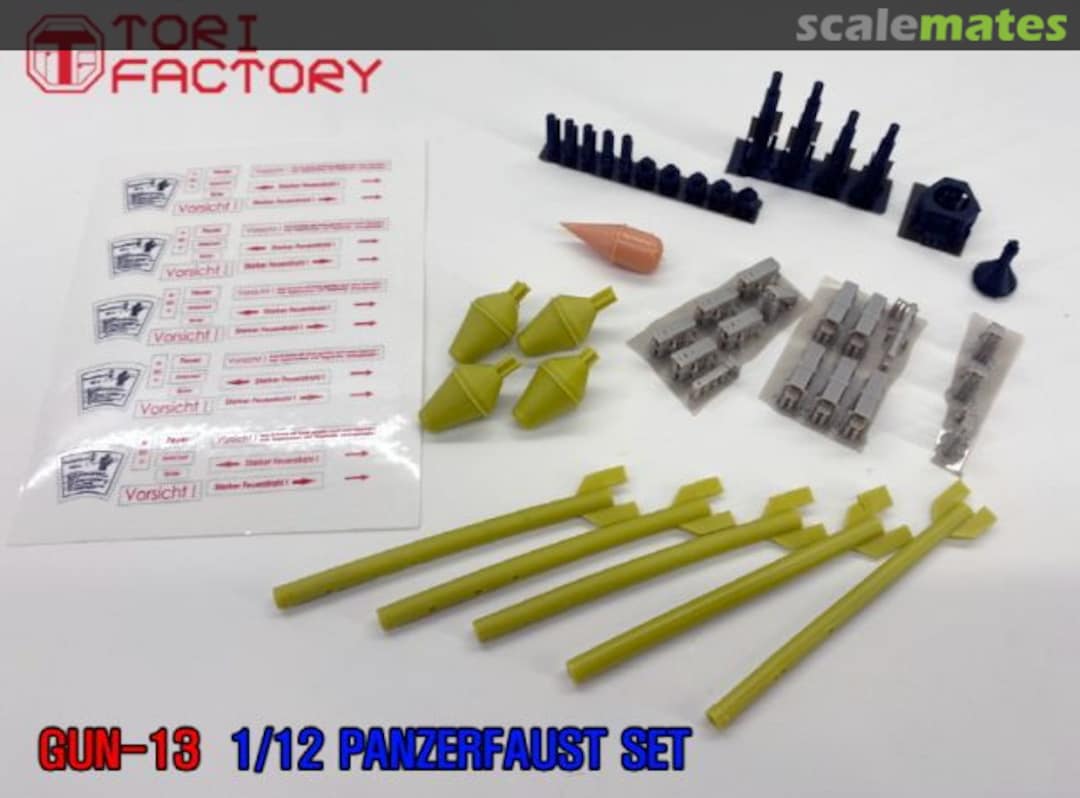 Contents German Panzerfaust Set GUN-13 Tori Factory Contents German Panzerfaust Set GUN-13 Tori Factory