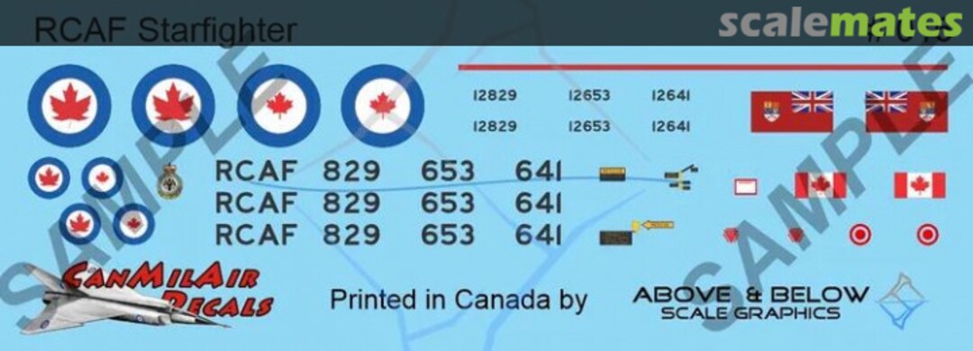 Boxart Canadair CF-104 Starfighter 016 Above & Below Graphics